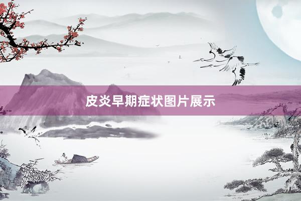 皮炎早期症状图片展示